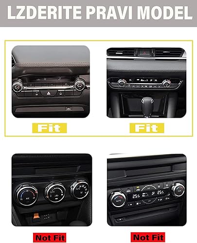 Miniatura 6 de Bling botón de CA con control de clima brillante, accesorio interior grande para Mazda 3 (2019-2021) Mazda CX-5 (2019-2021) Mazda CX-9 Grand Touring