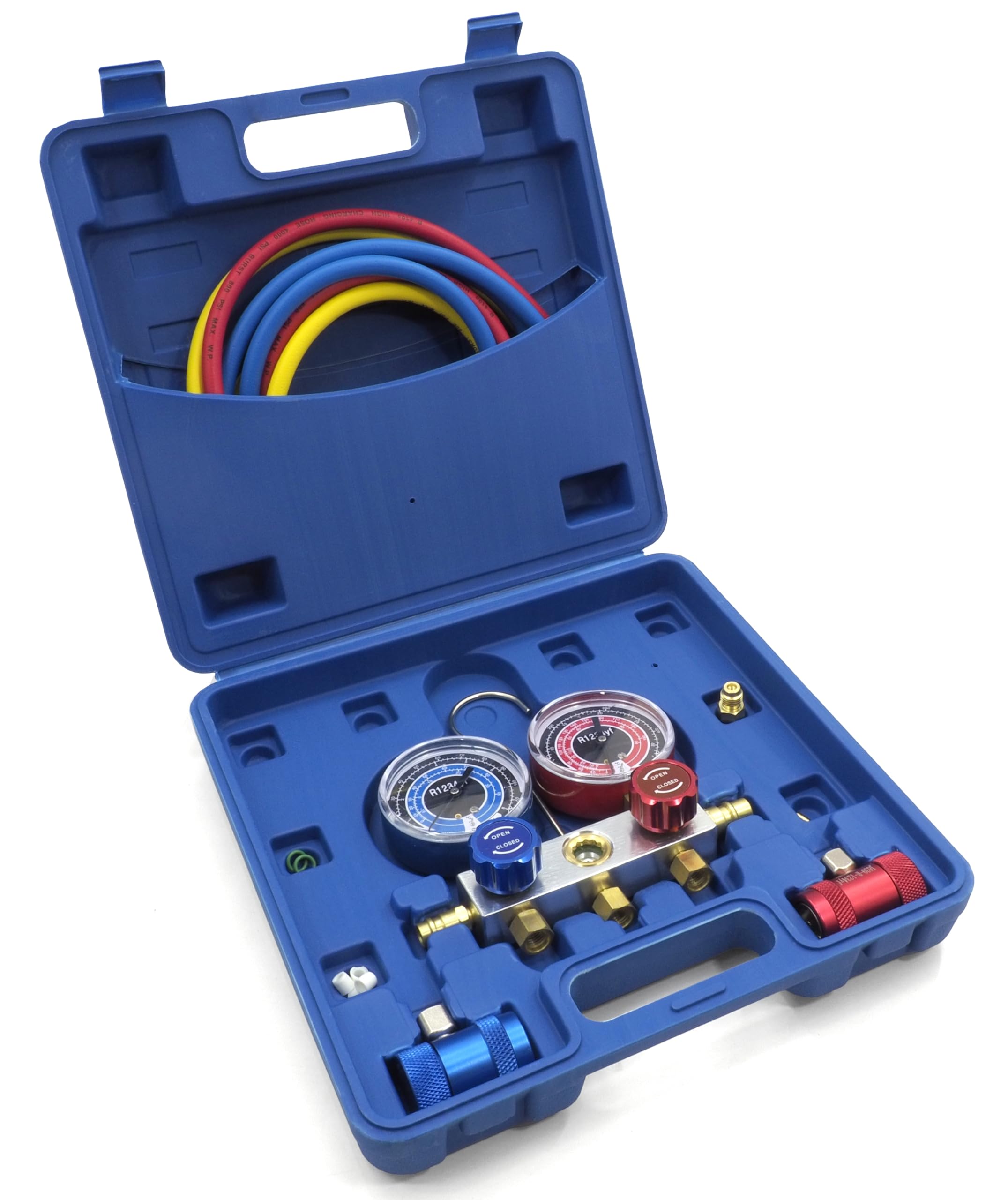Tester di perdita di pressione per auto, sistema di raffreddamento con manometro, set aria compressa, bombola del gas protettivo NH5 8L/10L azoto per condizionatore d'aria R1234YF, manometro 1/4