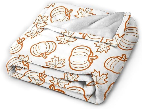 Miniatura 2 de Manta decorativa de calabaza de otoño, manta de franela de franela de hoja de arce naranja de 60 x 50 pulgadas, regalos de otoño para mujeres y