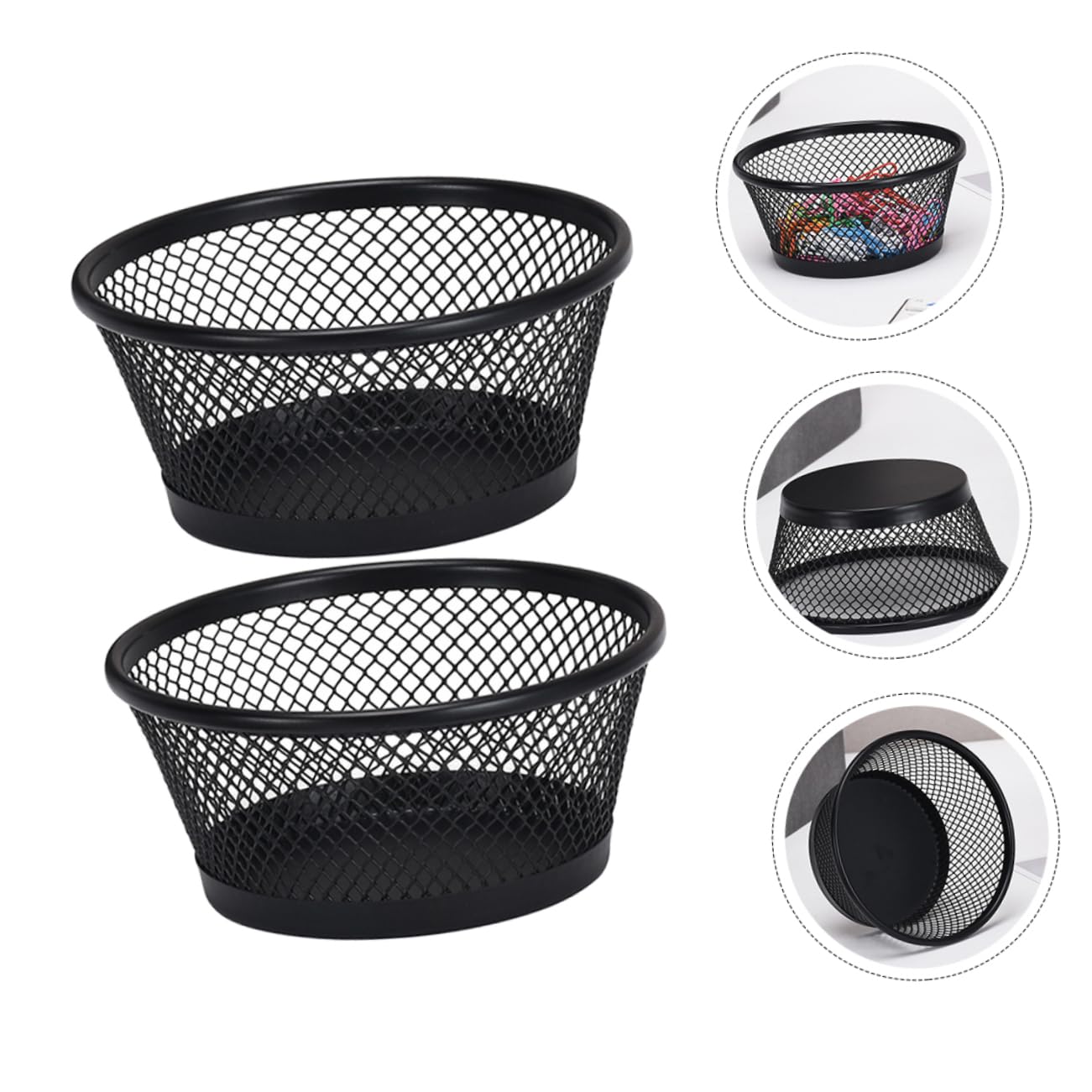 STOBOK 3 Set Pratico Organizer Per Graffette in Rete Contenitore Per Graffette Porta Graffette Accessorio Da Scrivania Per Ufficio Famiglia 2 Pezzi * 3