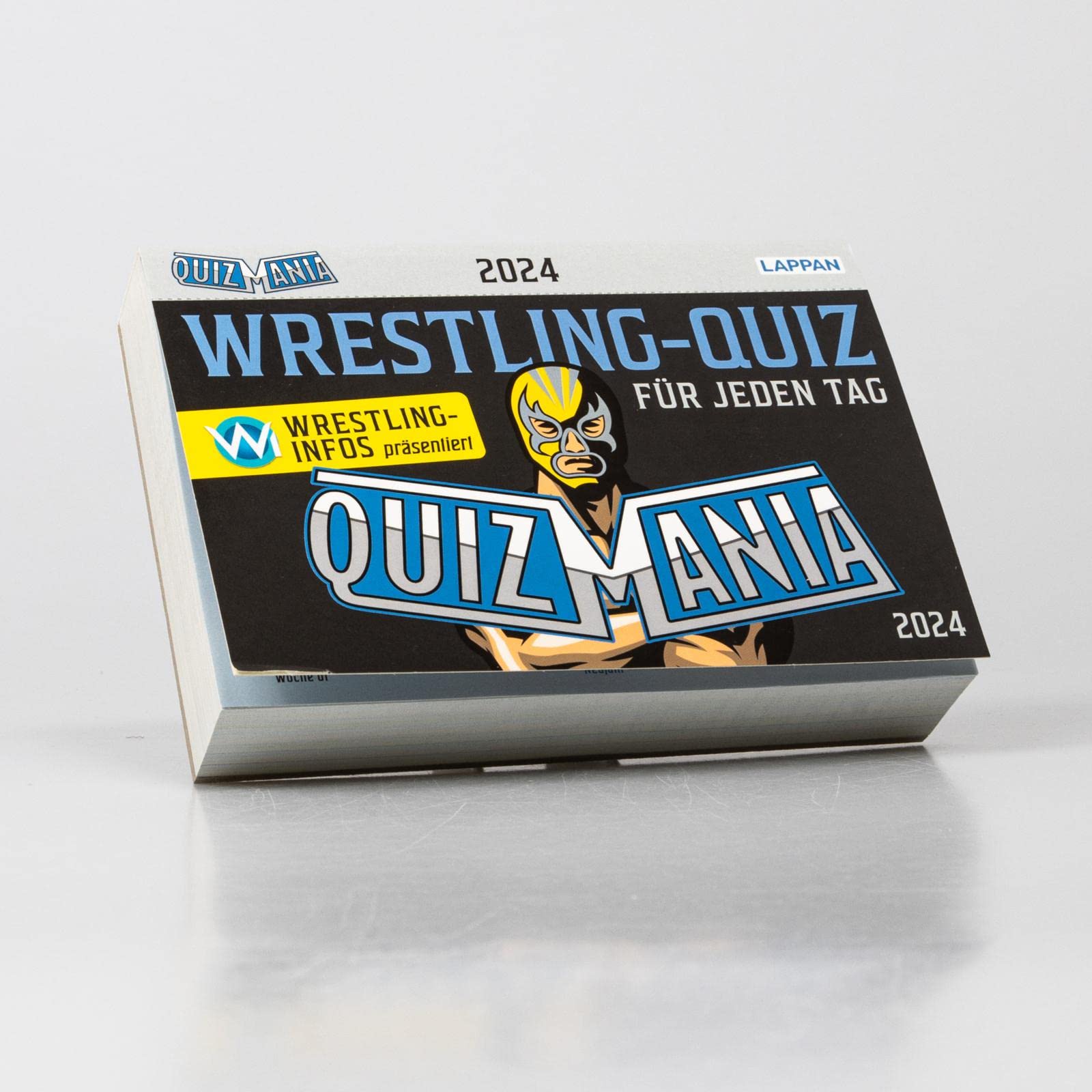 QuizMania - Das Wrestling-Quiz für jeden Tag 2024: Wrestling Kalender | Tagesabreißkalender Wrestling-Wissen an 366 Tagen im Jahr