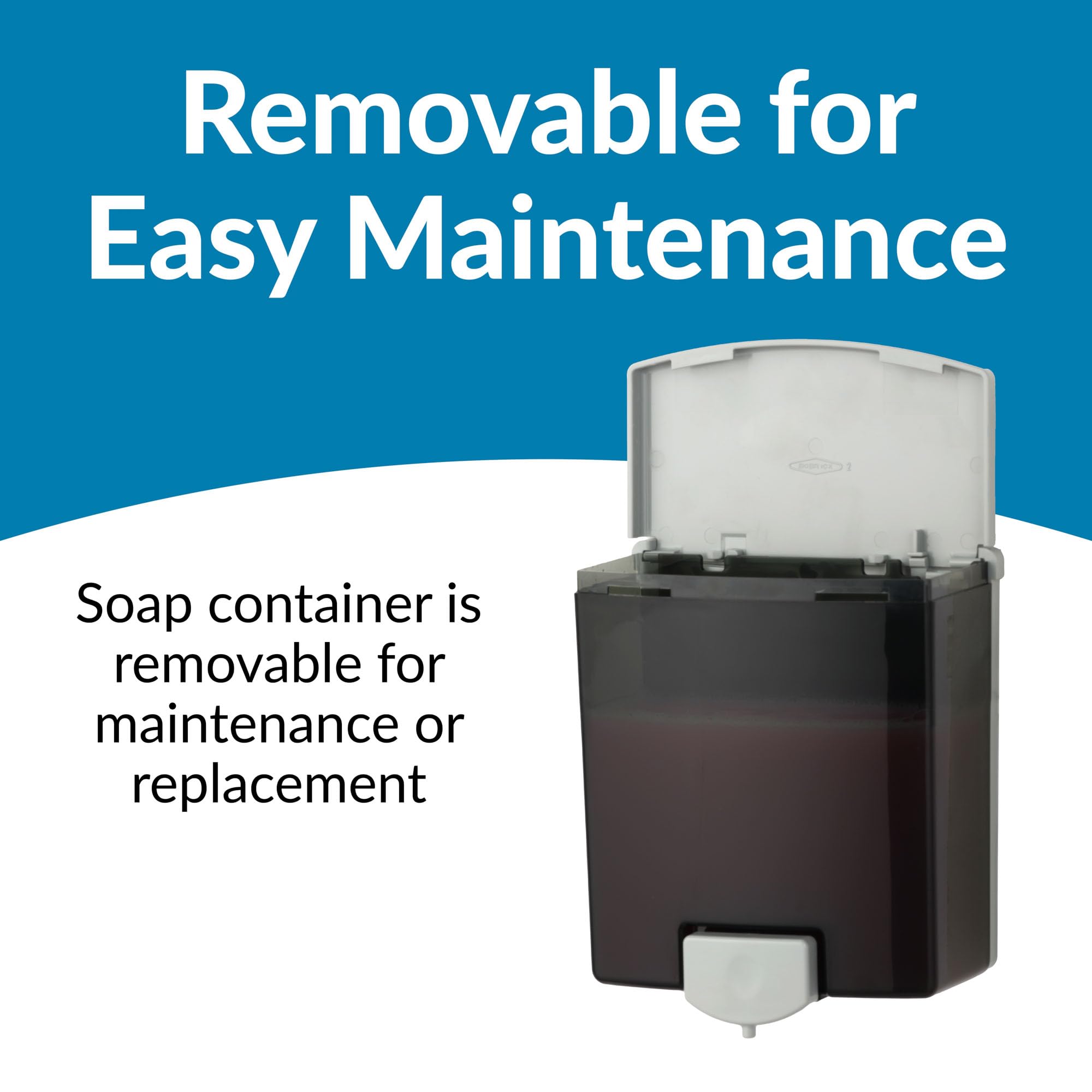 ClassicSeries Surface-Mounted Soap Dispenser, 40-oz, Black/Gray, Sold as 1 Each