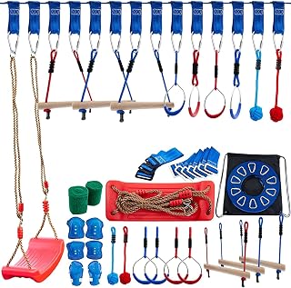 VEVOR Zip line Kits for Backyard 40FT, Zip Lines for Kid and Adult, Included Swing Seat, Zip Lines Brake, and Steel Trolley, Outdoor Playground Equipment