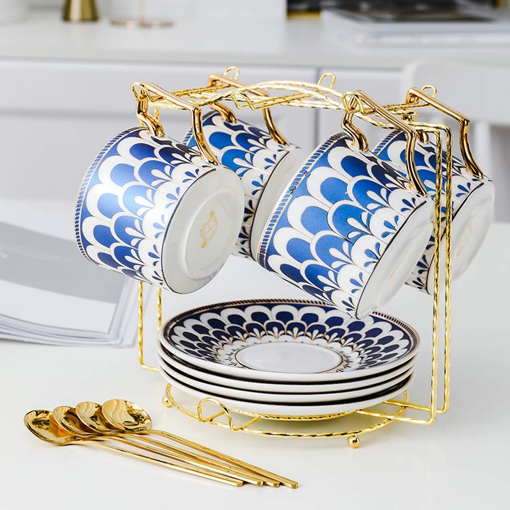 TYUHDUYUR Nordic Simple Phnom Penh Couple Coffee Cup Ceramic Home Afternoon Tea Set Flower Tea Cup Set Wedding Gift