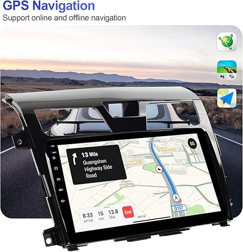 Miniatura 5 de 6+128G 10.1 inches Android 12 Double Din Car Stereo for Nissan Altima 2013 2014 2015 QLED Touchscreen Screen Car Radio with Carplay & Android Auto