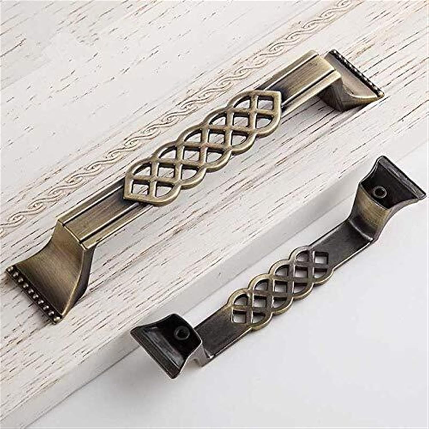 Retro Drawer Dresser Handle Antique Copper Cabinet Handle Kitchen Cabinet Handle Furniture (Size : 96 mm)