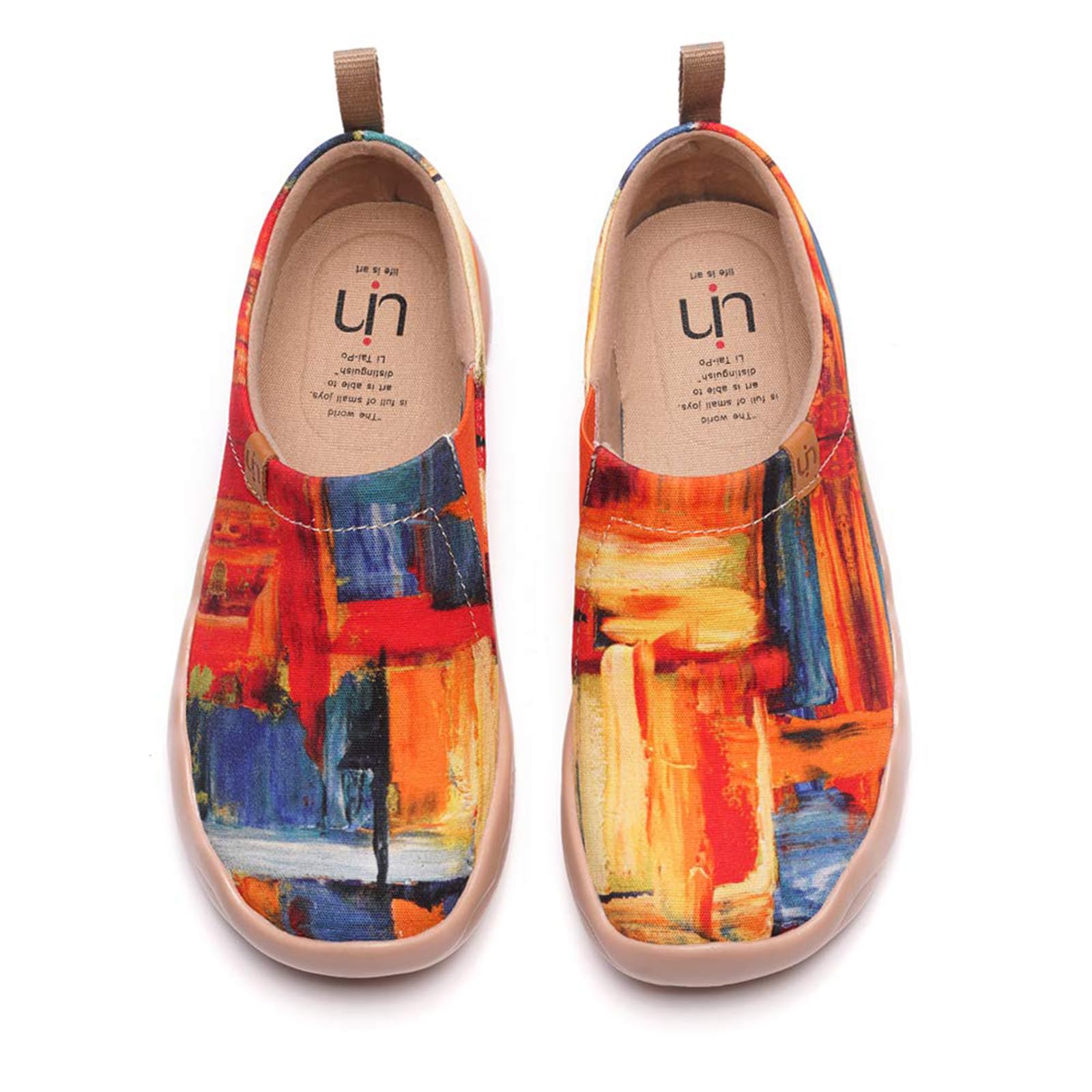 UIN Mocasines de Lona para Mujer, para Primavera Verano, Zapatos de Viaje Pintados, Verano Planos Mujer, Multicolor, Flor