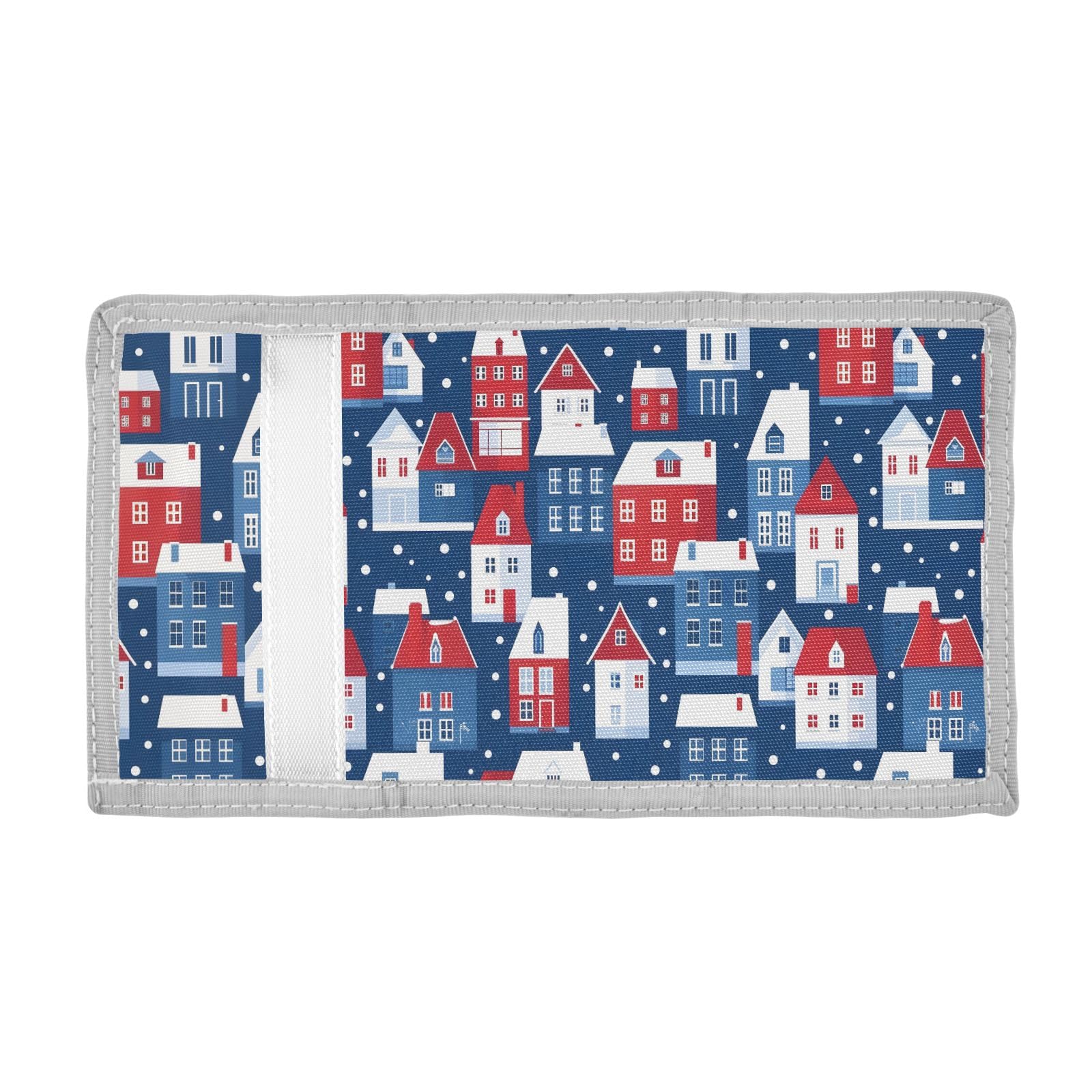 ALAZA Kids Wallets for Boys Girls Toddler Trifold Wallet Children Small Town Houses Streets with Zipper Coin Pocket