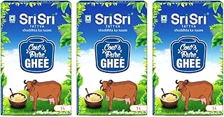 Sri Sri Tattva Cow’s Pure Ghee 1 Litre | Pure and Natural | Rich Texture and Aroma | Lab Tested | Rich in Good Fats and An Price In India