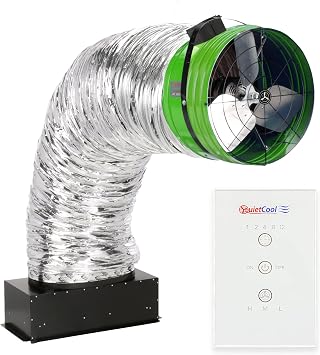 Quietcool QC ES-6000 RF Energy Saver Advanced Whole House Fan with Wireless Control - Up to 5576 CFM - As low as 112 watts - Two Speed - Covers up to 2,788 SQFT -