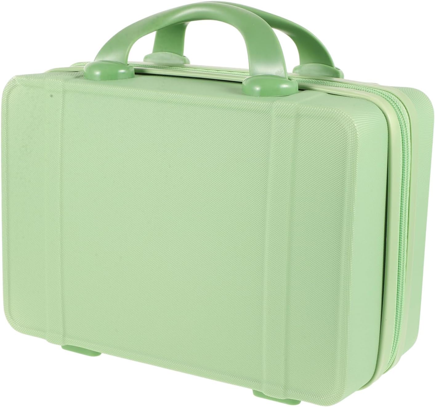 Mini Makeup Travel Case for Women Stylish 14-Inch Hard Shell Cosmetic Suitcase Lightweight Portable Toiletry Organizer for Short Trips Vintage Design Removable Divider