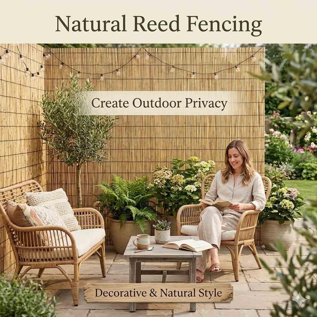 Brise Vue Balcon Occultant Et Canisse Extérieur Pour Protection Terrasse Jardin Décoration Naturelle Clôture Résistante Au Vent Sans Perçage Pare Vue Panneau Bois(Brun,H100xL800cm)