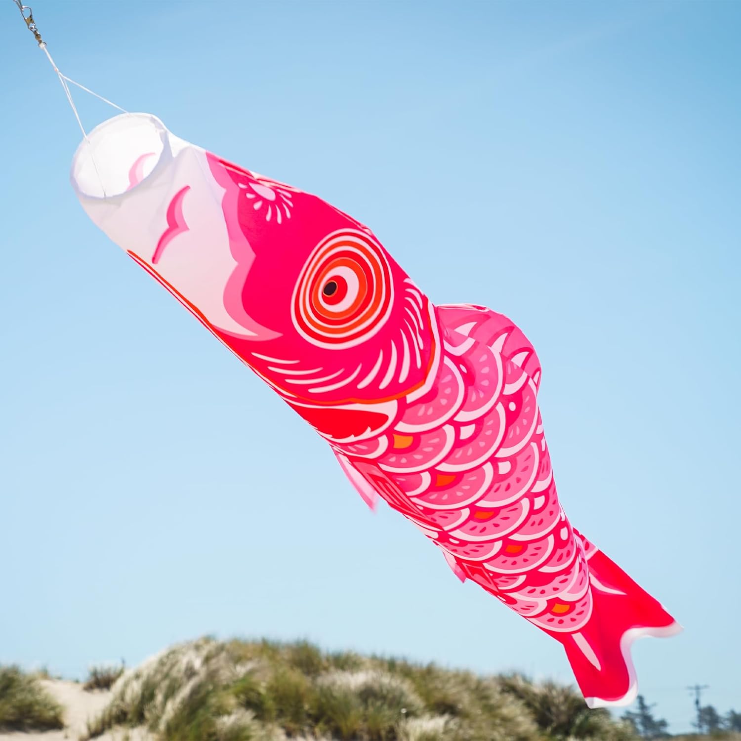 In the Breeze Koi Fish Windsock, 60-Inch, Pink