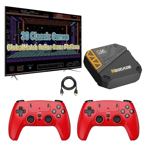 NEOCADE Consola de juegos retro  30 juegos con licencia oficial y 9 emuladores, más de 30000 juegos clásicos, HDMI, controladores inalámbricos