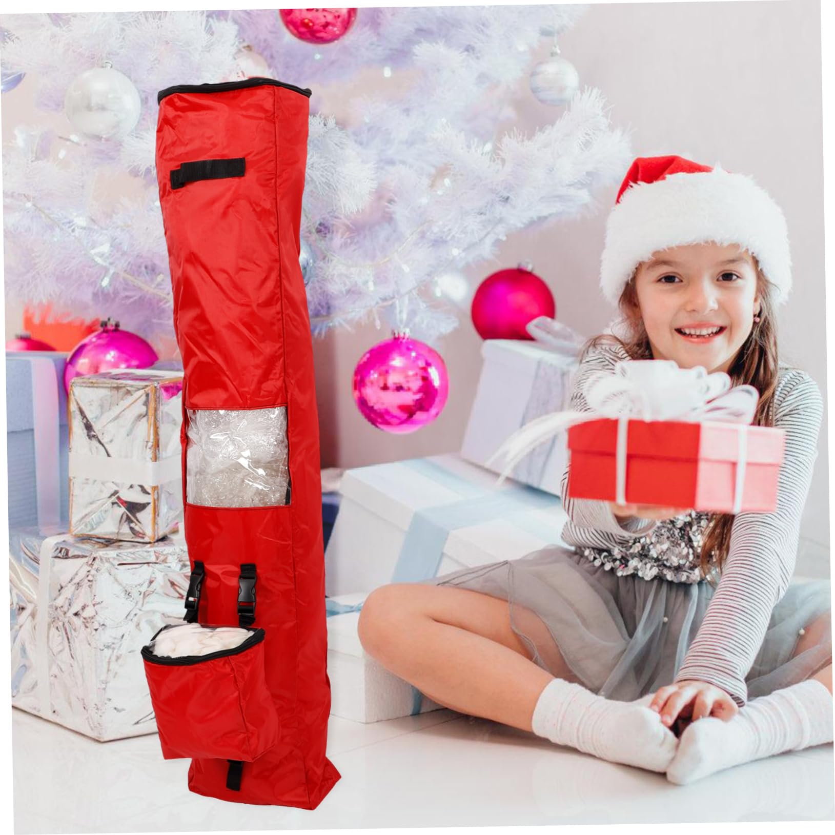 KOMBIUDA Geschenkpapier-aufbewahrungsbeutel Geschenkpapier-organizer für Weihnachtsgeschenke Tragbare Verpackungsbeutel aus Strapazierfähigem Oxford