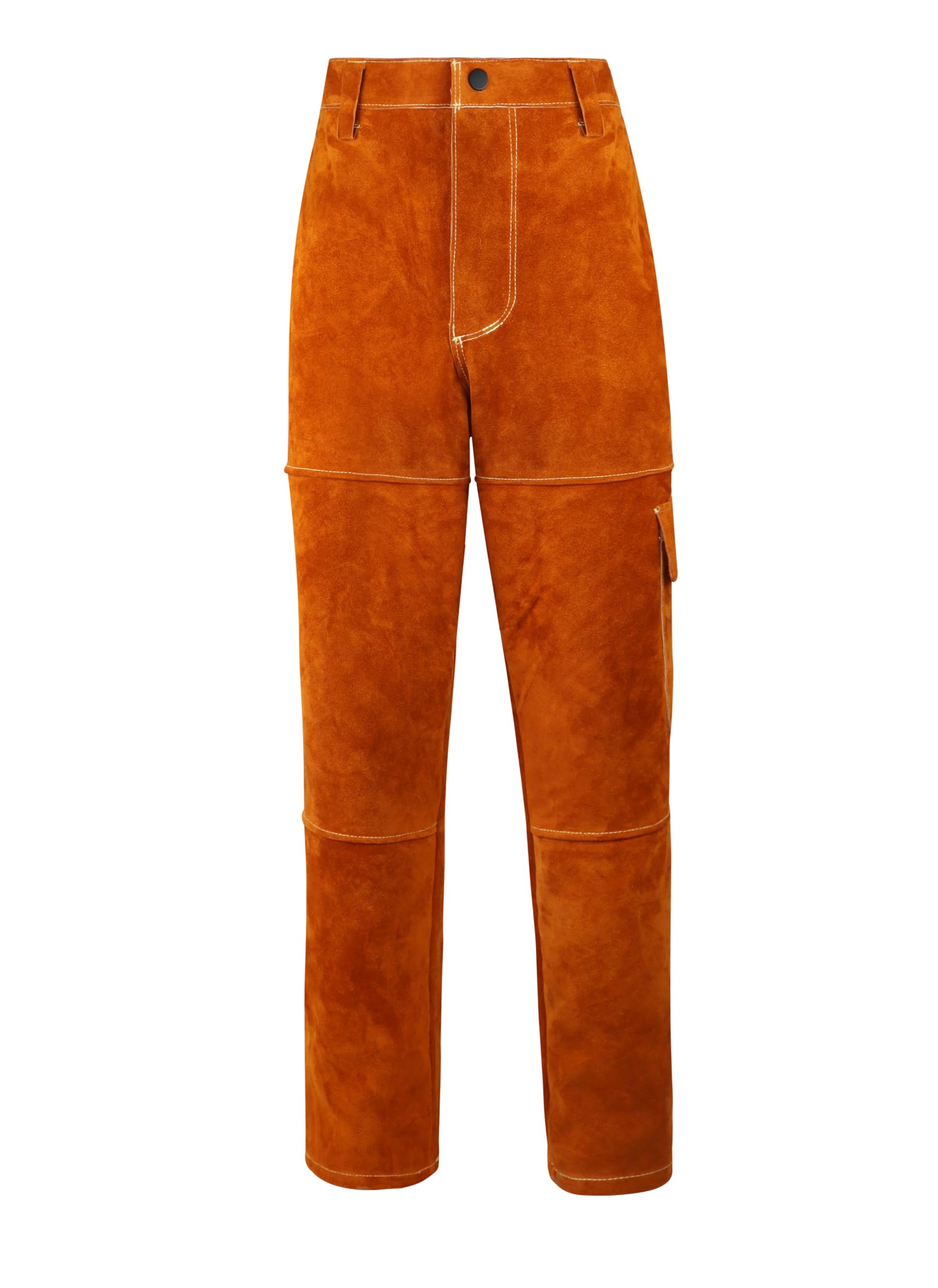 Pantalones Protectores de Cuero para Soldadura, Resistentes al Calor y a Las Llamas, protección Resistente para tareas industriales