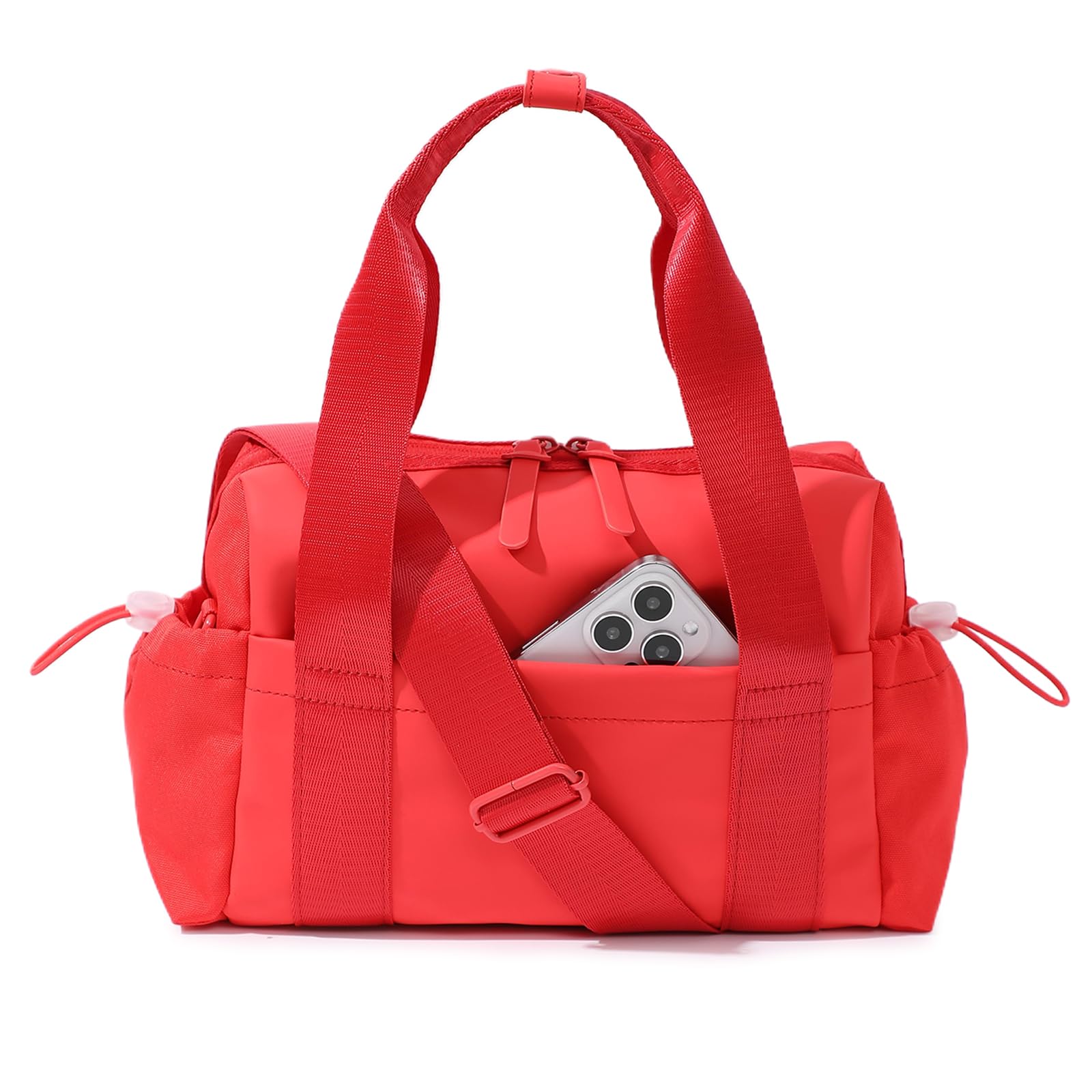 Bucosd Small Gym Bag for Women, Mini Crossbody Gym Duffle Bag with Wet Compartment, Red, Fashion