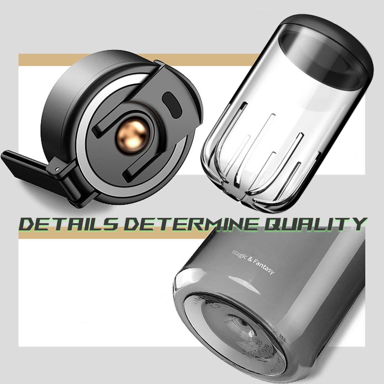 Teeflasche mit magnetischem Deckel Filter tragbare Teetasse Glastasse Tee-Ei für losen Blatt-Tee für Tee-Trinker Pink 840ml