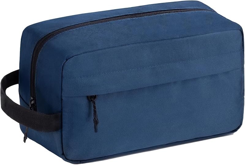 Necessaire de viagem Vorspack para homens com gancho, poliéster, azul-marinho