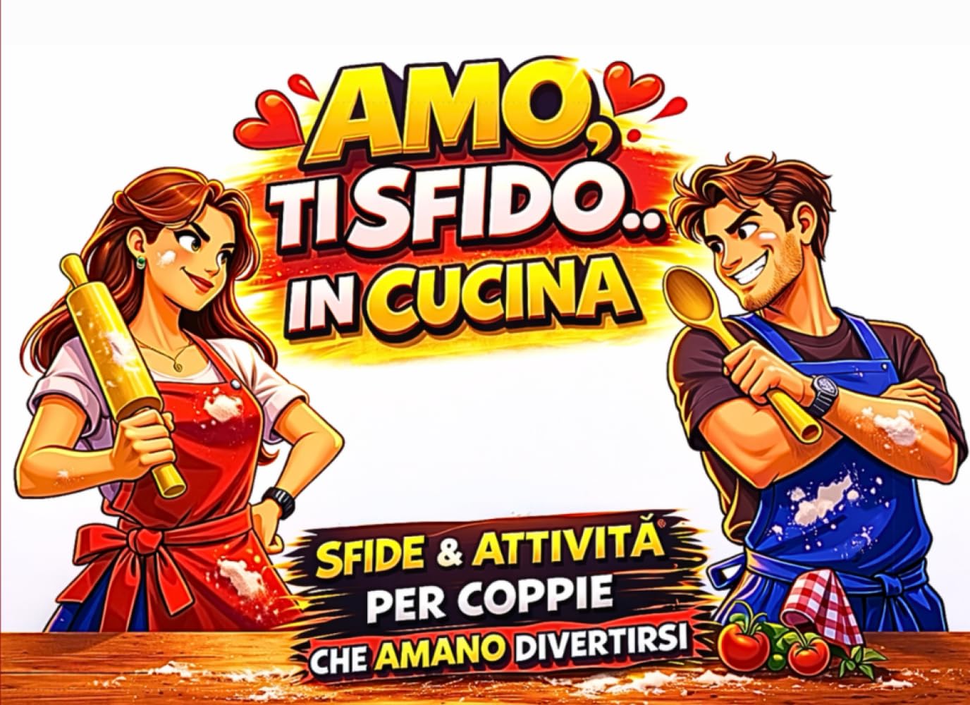 AMO, TI SFIDO...IN CUCINA: Sfide, Giochi, Quiz ed attività divertenti per coppie — a tema cucina