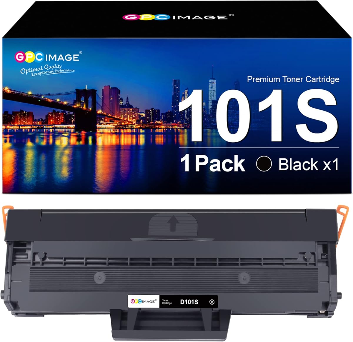 GPC IMAGE MLT-D101S Toner Kompatible für Samsung D101S MLT-D101S/ELS Schwarz Toner für ML-2160 ML-2165 ML-2165W ML-2168 SCX-3405W SCX-3405F SCX-3405 SCX-3405FW SCX-3400 SF760 SF760P (1er-Pack)