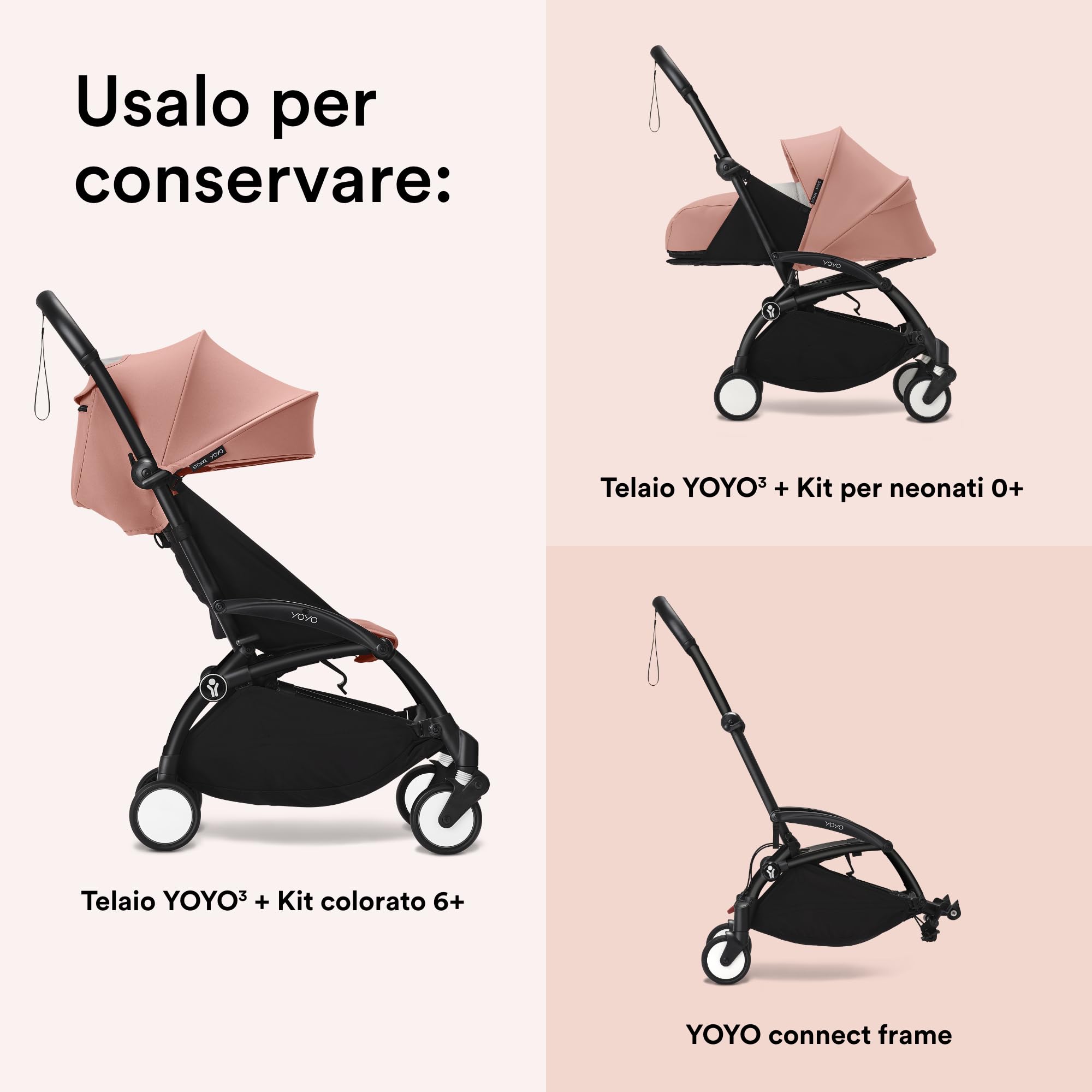Zaino Stokke YOYO - Proteggi e trasporta il tuo passeggino - Design leggero e resistente - Include cinghia per attaccarlo alla valigia