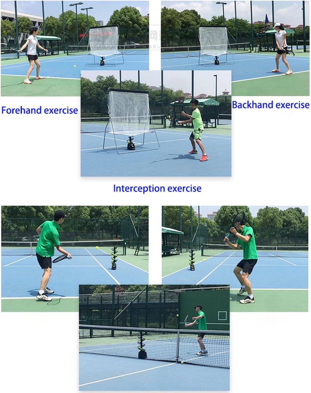 Tennis Machine Tennis Serving Machine Lightweight Tennis Toss Machine Plug in/Batteries 30 Balls