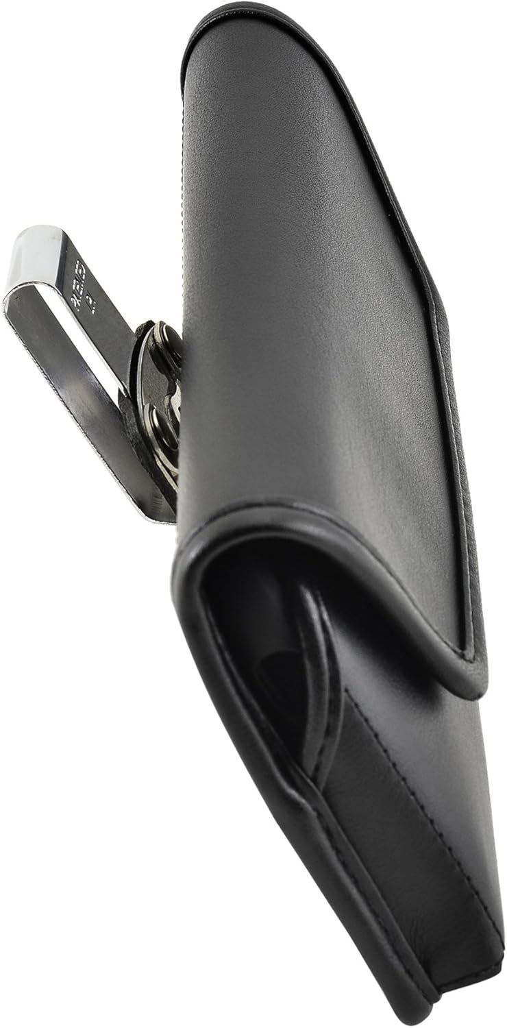 Turtleback Belt Case for Samsung Note 9 and Note 8, Black Holster Leather Pouch with Heavy Duty Rotating Ratcheting Belt Clip Horizontal