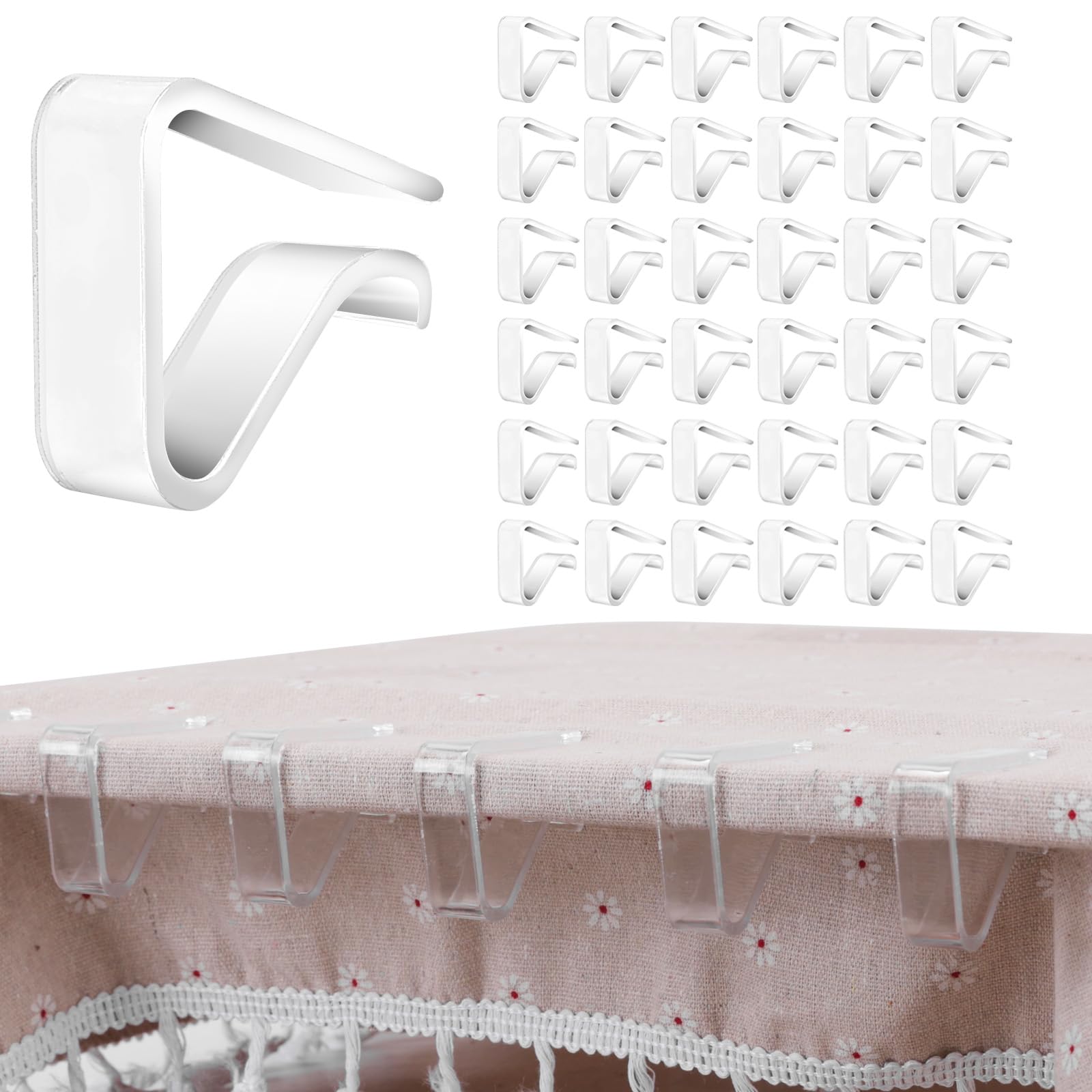 EKAREY 36 Pieces Clear Tablecloth Clips - tablecloths | Mubboo