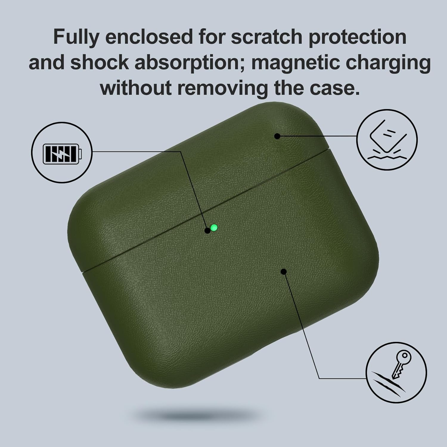 Leather AirPods Pro 3 Case Handcrafted Vintage Genuine Leather AirPods Pro 3 Protective Cover All-Around Shockproof Protection AirPods Pro 3 Pro Protective Sleeve