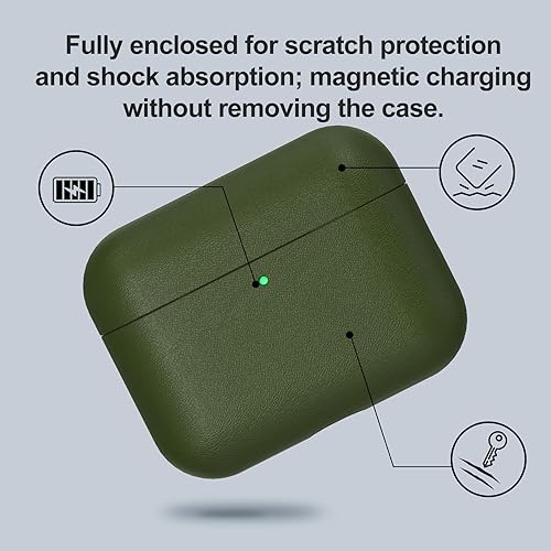 Miniatura 13 de Leather AirPods Pro 3 Case Handcrafted Vintage Genuine Leather AirPods Pro 3 Protective Cover All-Around Shockproof Protection AirPods Pro 3 Pro