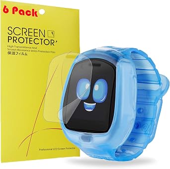 YOUkei Compatible for Tobi Robot Smartwatch Screen Protector, 6 Pack Premium High Definition Ultra HD Film, TPU Material, 99% Light Transmittance, Scratch Resistant, Easy Installation, 6 Count