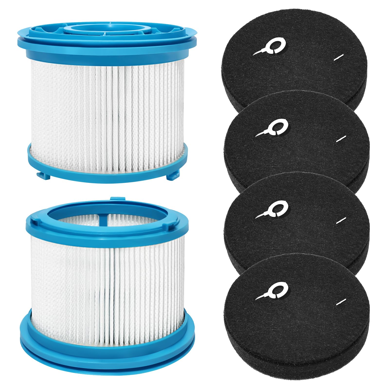 filtros de repuesto para Bissell PowerClean FurFinder/PowerClean FurGuard (4091N y 4245) aspiradoras inalámbricas, 2 filtros HEPA + 4 prefiltros