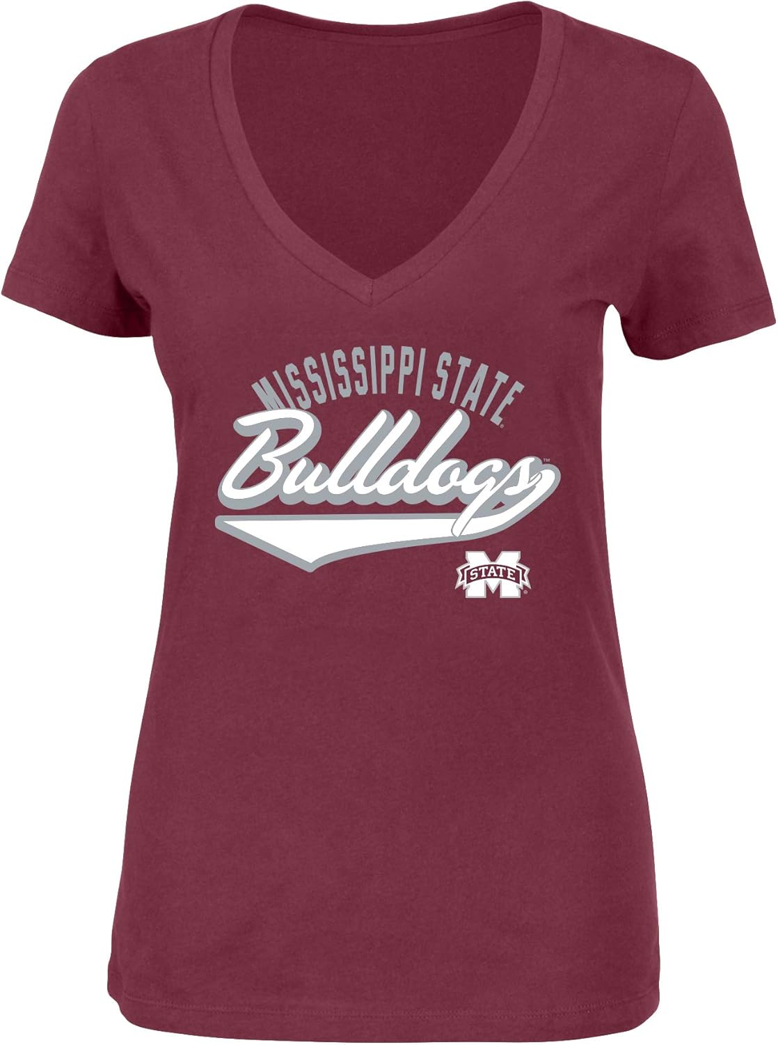NCAA Women's Plus Size Vee-Neck Short Sleeve Cotton Tee Shirt