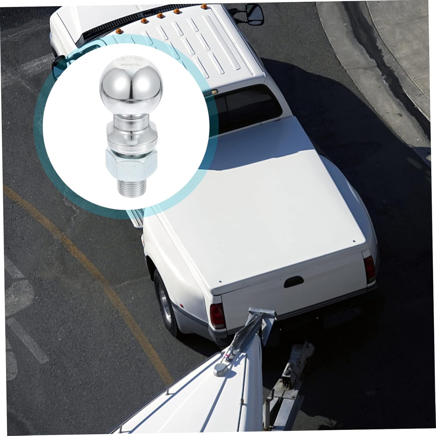 High Strength Trailer Tow Ball Hitch Connector Load Capacity Rust Resistant Chrome Plated Shank for Trailer and Boat Towing Replacement Parts