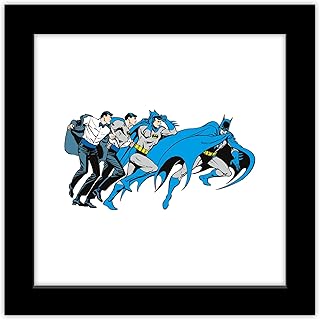 Trends International Gallery Pops DC Comics Batman - Hero Transition Wall Art, 12" x 12" Gallery Pops Wall Art, Black Framed Version