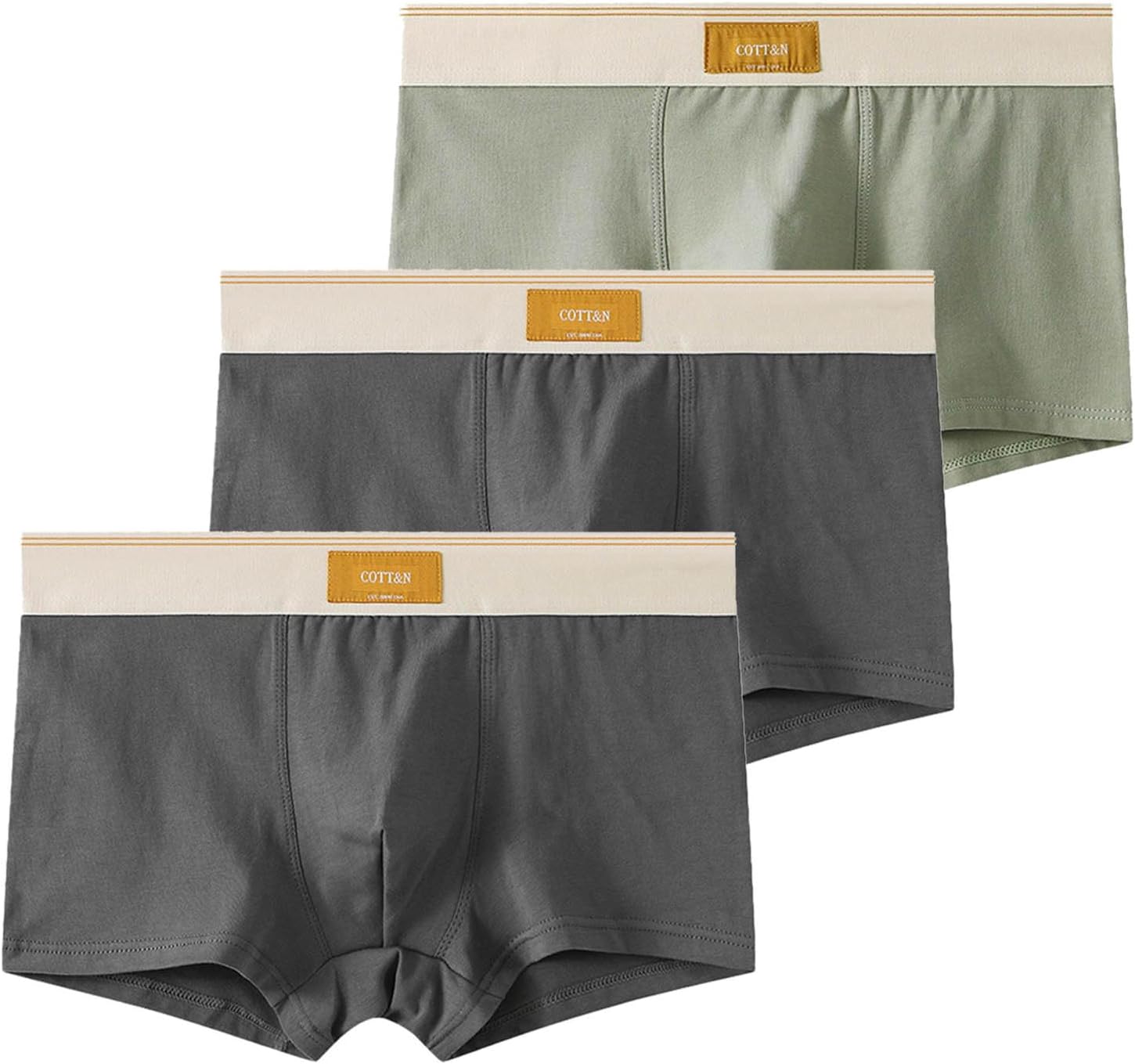 Mens Underwear Boxer Briefs Lightweight Big and Tall Boxers Athletic Breathable Comfortflexible Sexy Briefs 3-Pack