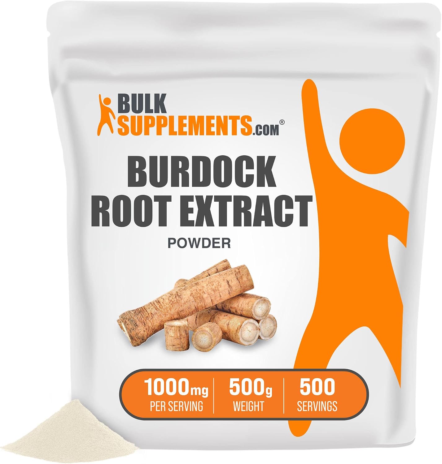 BulkSupplements.com Burdock Root Extract Powder - Herbal Supplements for Liver, Skin & Immune Support - Gluten Free, Soy Free - 1000mg per Serving, 500 Servings (500 Grams - 1.1 lbs)