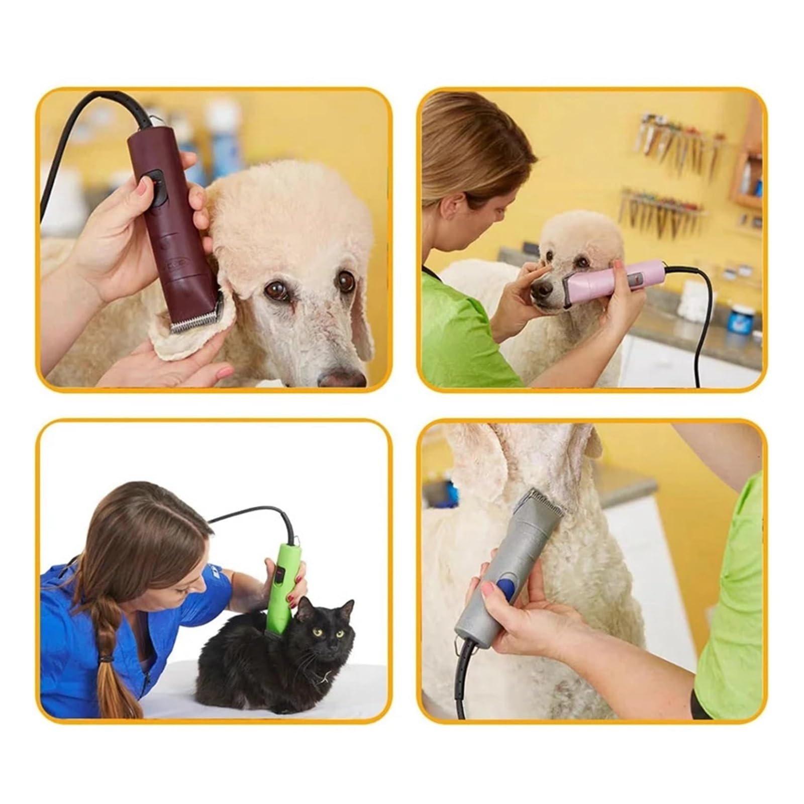 Cortapelos Desmontable HT De 3/4" For Mascotas Con Cuchilla De Cerámica, Compatible Con Andis, Oster, A5, Perros Y Gatos. Longitud De Corte (19 Mm), Baja Temperatura.(9pcs)