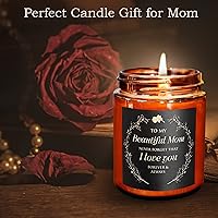 Vista 8 de Regalos de velas para mamá de hijo e hija, el mejor día de la madre, te amo, regalo de cumpleaños para ella, vela relajante de aromaterapia