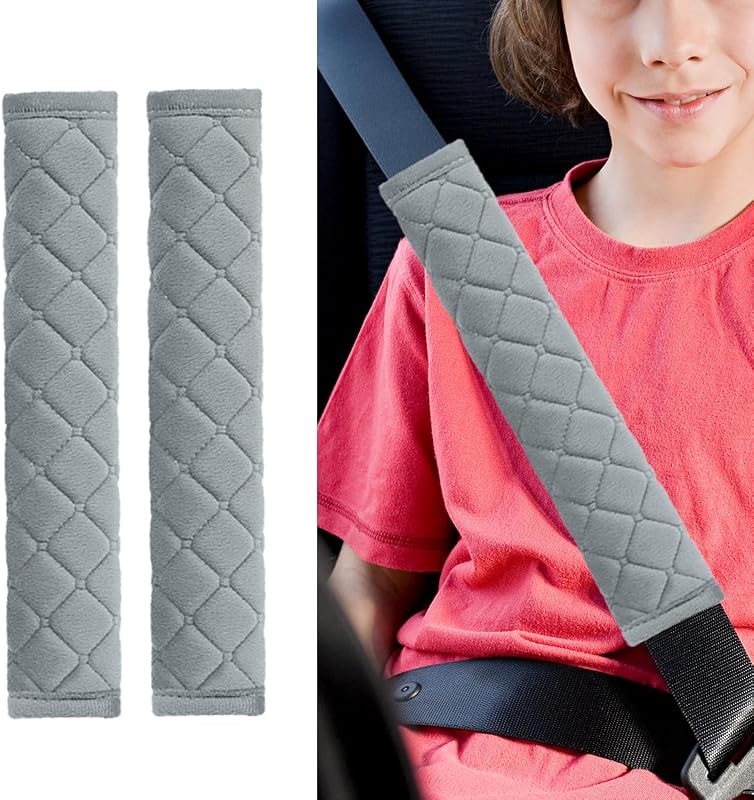 Almofada para Cinto de Segurança Automotivo JOYCOURT em Veludo Cristal – Kit com 2 unidades