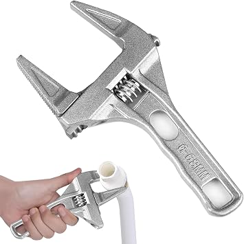 Adjustable Spanner Wrench Heavy Duty 6 68mm Wide Jaw Adjustable Hand Tool | Wide adjustable jaw fits various nut and bolt sizes for versatile repair & maintenance tasks, improved control during use.