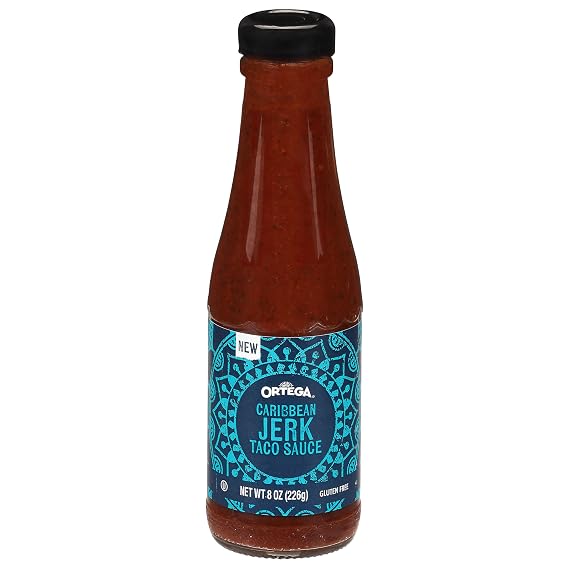 Ortega Caribbean Jerk Taco Sauce, Sweet and Spicy Sauce and Marinade, 8 Ounce