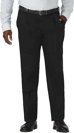Haggar Men's Work to Weekend Classic Fit Pleat Regular and Big and Tall Sizes