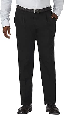Haggar Men's Work to Weekend Classic Fit Pleat Regular and Big and Tall Sizes