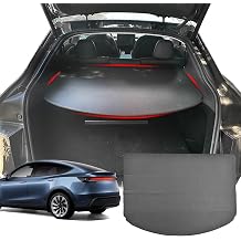 Cargo Cover for 2025 2026 Tesla Model Y Juniper Accessories,Foldable Trunk Cover Organizer Security Cover Shielding Shade Tonneau Cover Protector for All New Tesla Model Y JuniperDrak Gray