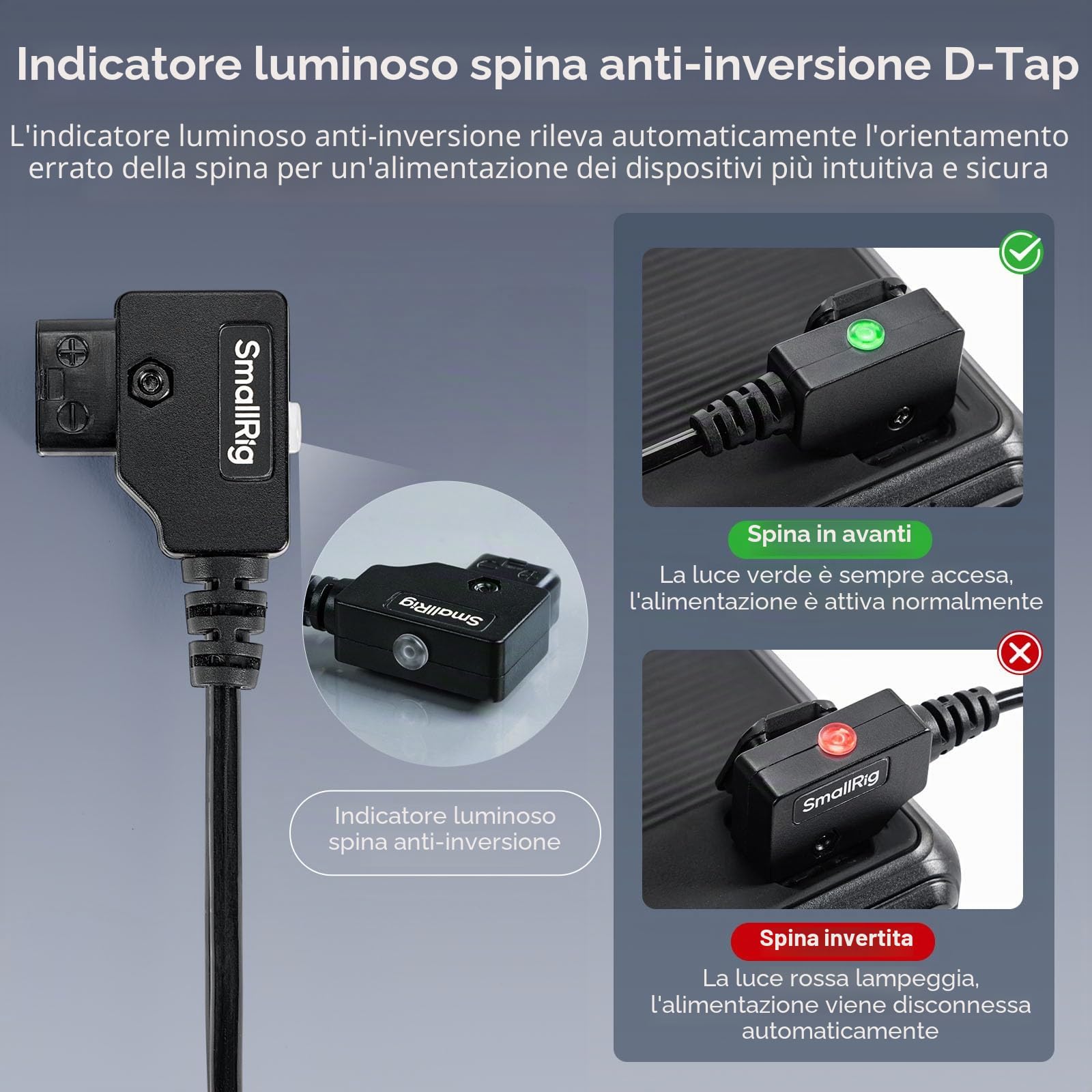 SMALLRIG D-TAP Cavo di Alimentazione a Spirale per Blackmagic Pocket Cinema Camera 4K / 6K per Batteria V Mount/Gold Mount, Weipu SF6 2 pin Femmina a P Tap, Lunghezza 15"-47" - 4761