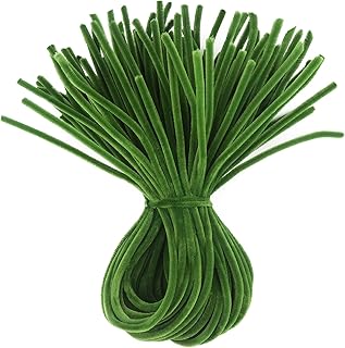 TOAOB 50pcs Long Pipe Cleaners Green Overlength Chenille Stems 24 Inch Fuzzy Sticks Craft Supplies for DIY Art Craft Projects Home Decorations