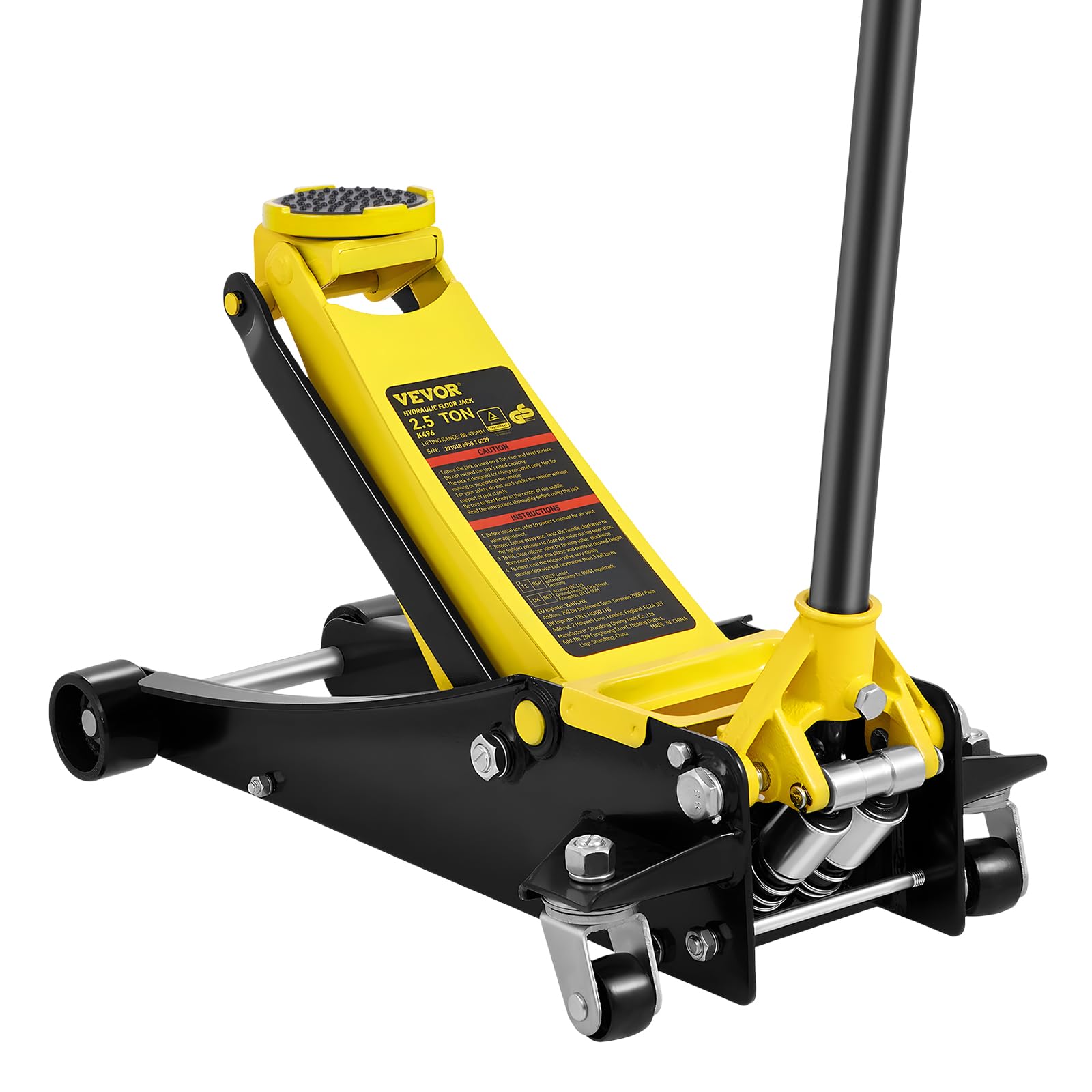 Photo 1 of *scratches* VEVOR 2.5 Ton Low Profile, Heavy-Duty Steel Racing Floor Jack with Dual Pistons Quick Lift Pump, Lifting Range 3.64"-19.49"