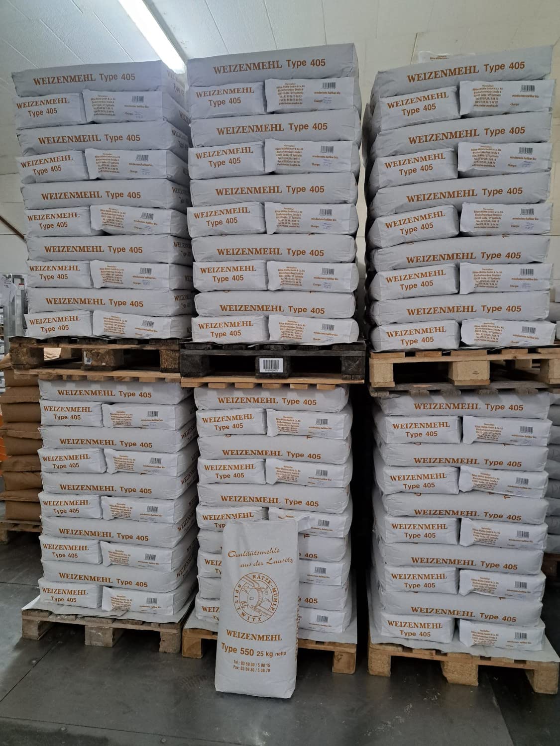 Weizenmehl 25kg Typ 550 von Rätze-Mühle aus regionalen, naturbelassenen Weizen